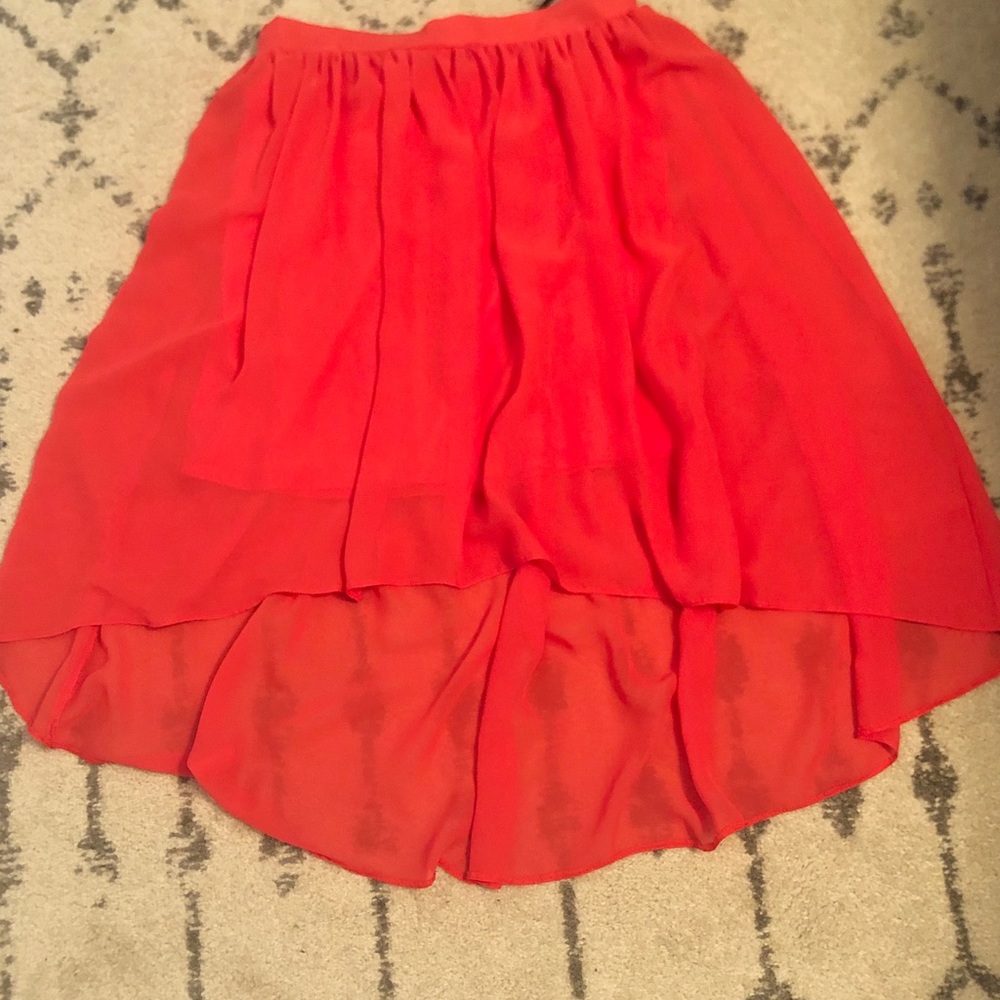 Flowing Pink High/Low Skirt